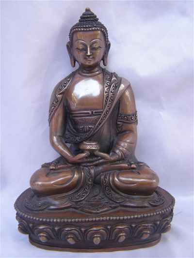 Amitabha Buddha Statue, [chocolate Oxidize], [old Post], [remakable]