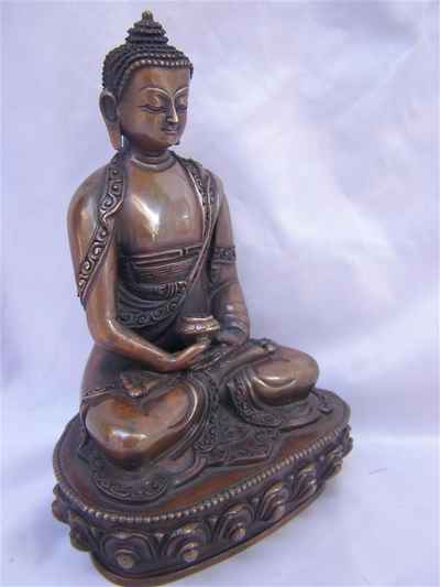Amitabha Buddha Statue, [chocolate Oxidize], [old Post], [remakable]