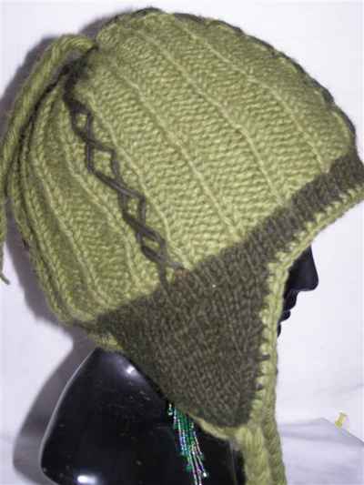 Woolen Cap [hand Knitted], [fleece Lining]