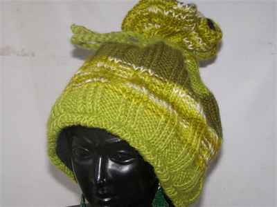 Woolen Cap [hand Knitted], [fleece Lining]