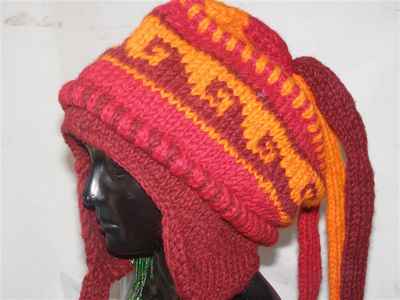 Woolen Cap [hand Knitted], [fleece Lining]