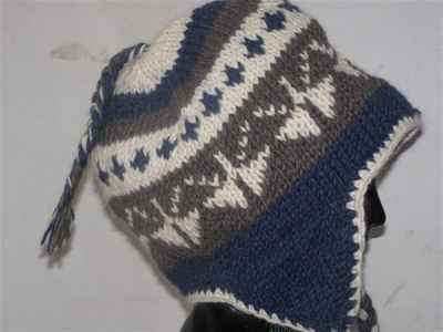 Woolen Cap [hand Knitted], [fleece Lining]