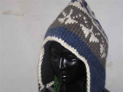 Woolen Cap [hand Knitted], [fleece Lining]