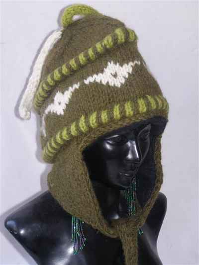 Woolen Cap [hand Knitted], [fleece Lining]