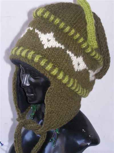 Woolen Cap [hand Knitted], [fleece Lining]