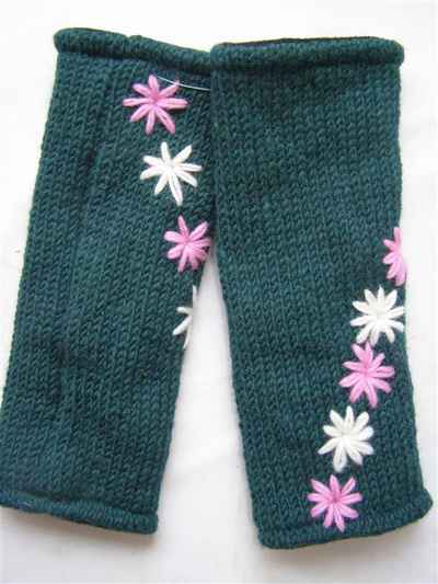 Woolen Hand Warmer [hand Knitted], [fleece Lining]