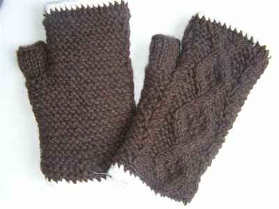 Woolen Hand Warmer [hand Knitted], [fleece Lining]