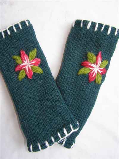Woolen Hand Warmer [hand Knitted], [fleece Lining]
