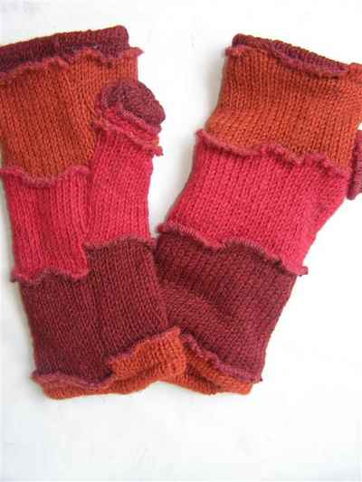 Woolen Hand Warmer [hand Knitted], [fleece Lining]
