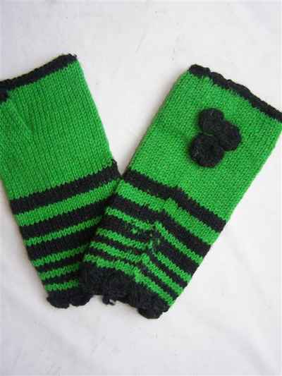 Woolen Hand Warmer [hand Knitted], [fleece Lining]