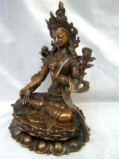 White Tara Statue, [chocolate Oxidize], [sold]