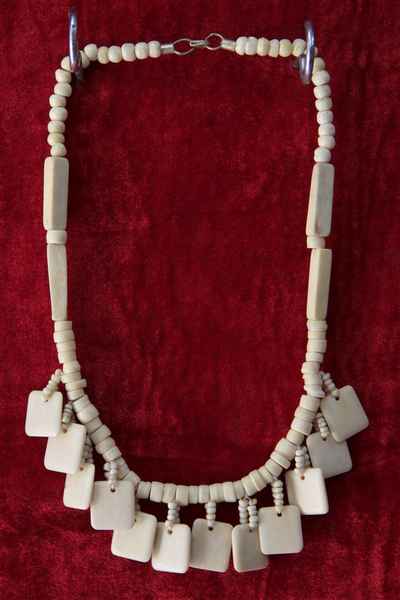 Bone Yak Bone Necklace, Handmade In Nepal