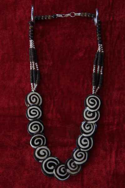 Bone Yak Bone Necklace, Handmade In Nepal