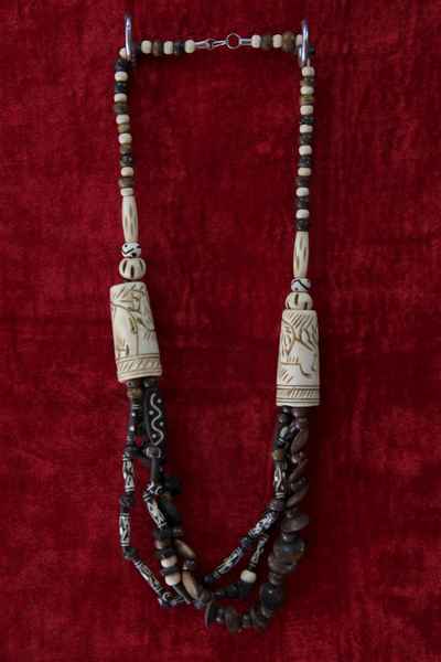 Bone Yak Bone Necklace, Handmade In Nepal