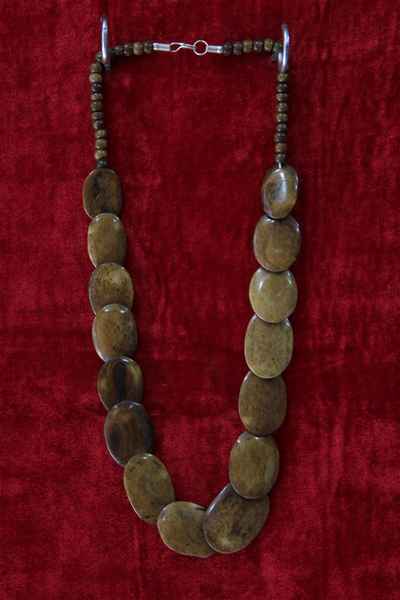 Bone Yak Bone Necklace, Handmade In Nepal