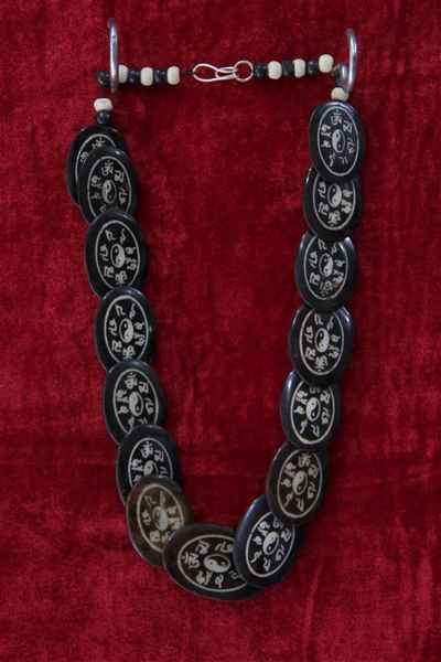 Bone Yak Bone Necklace, Handmade In Nepal