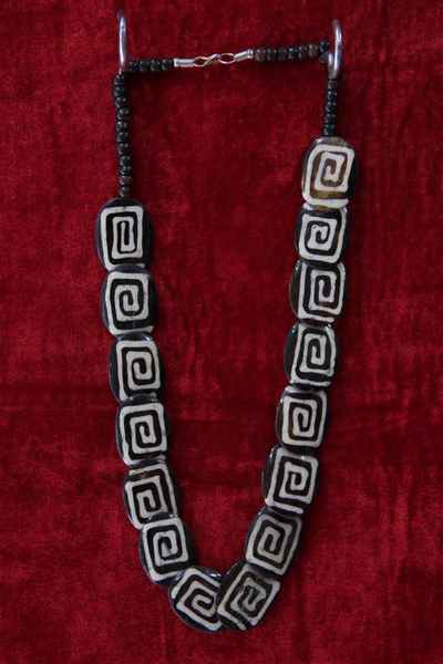Bone Yak Bone Necklace, Handmade In Nepal