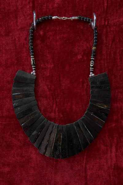 Bone Yak Bone Necklace, Handmade In Nepal