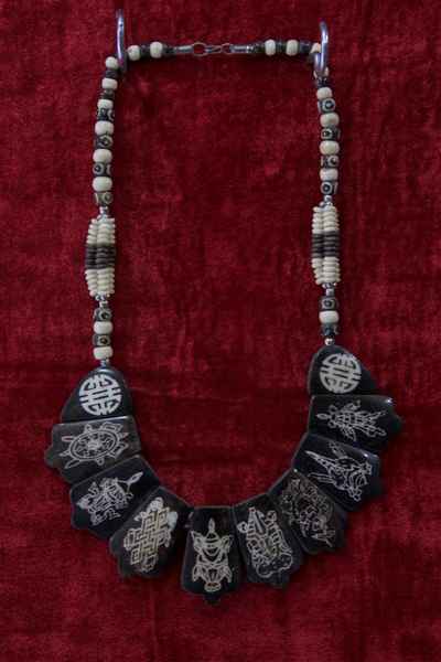 Bone Yak Bone Yak Bone Necklace, Handmade In Nepal, Handmade In Nepal