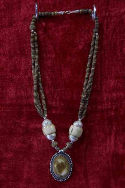 Bone Yak Bone Yak Bone Necklace, Handmade In Nepal, Handmade In Nepal