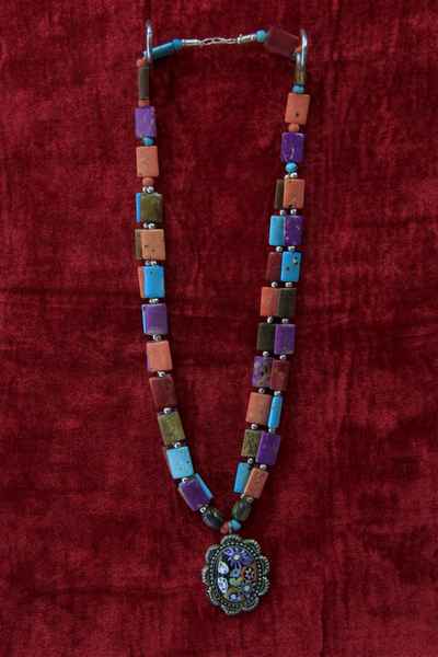 White Metal Bone Yak Bone Necklace, Handmade In Nepal
