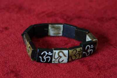 Om Design Bone Yak Bone Yak Bone Bracelet, Handmade In Nepal, Handmade In Nepal