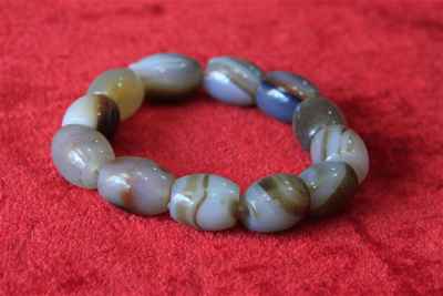 Imitation Stone Yak Bone Bracelet, Handmade In Nepal