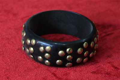 Yak Bone Yak Bone Bracelet, Handmade In Nepal With Brass