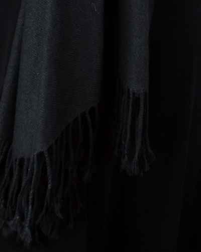 Silk Mix Pashmina, 70 Percent Pashmina, 30 Percent Silk, Old Style, Black 2