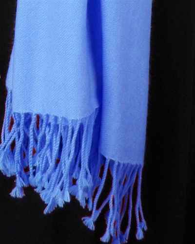 Silk Mix Pashmina, 70 Percent Pashmina, 30 Percent Silk, Old Style, Blue 2