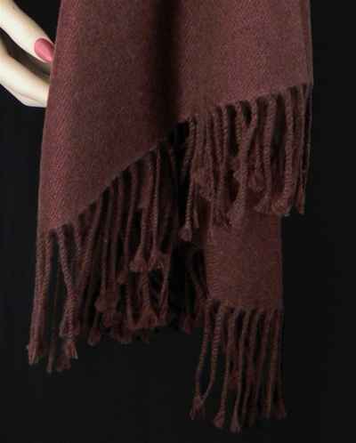 Silk Mix Pashmina, 70 Percent Pashmina, 30 Percent Silk, Old Style, Brown - Copy