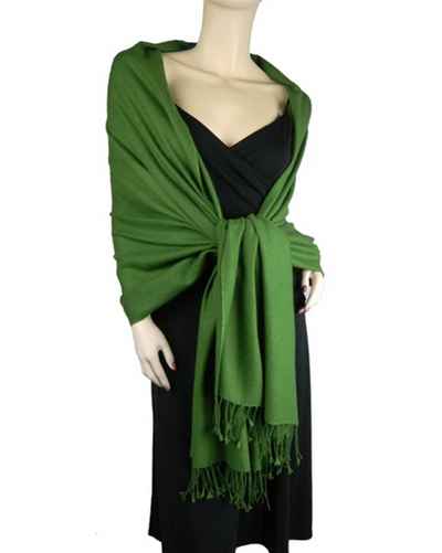 Silk Mix Pashmina, 70 Percent Pashmina, 30 Percent Silk, Old Style, Burnt Olive 2 2