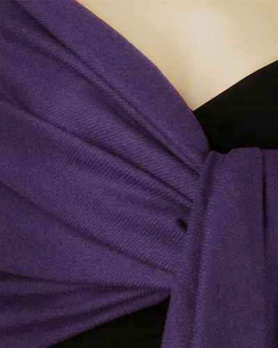 Silk Mix Pashmina, 70 Percent Pashmina, 30 Percent Silk, Old Style, Dark Chocolate