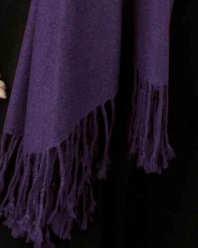 Silk Mix Pashmina, 70 Percent Pashmina, 30 Percent Silk, Old Style, Dark Chocolate