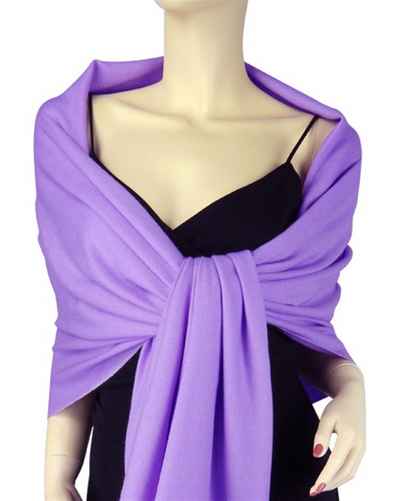 Silk Mix Pashmina, 70 Percent Pashmina, 30 Percent Silk, Old Style, Lavender