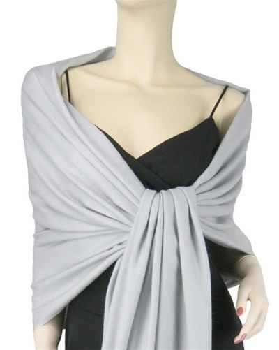 Silk Mix Pashmina, 70 Percent Pashmina, 30 Percent Silk, Old Style, Light Grey