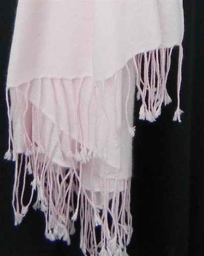 Silk Mix Pashmina, 70 Percent Pashmina, 30 Percent Silk, Old Style, Light Pink