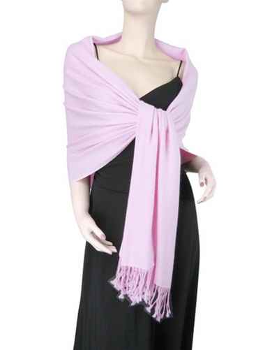Silk Mix Pashmina, 70 Percent Pashmina, 30 Percent Silk, Old Style, Light Pink