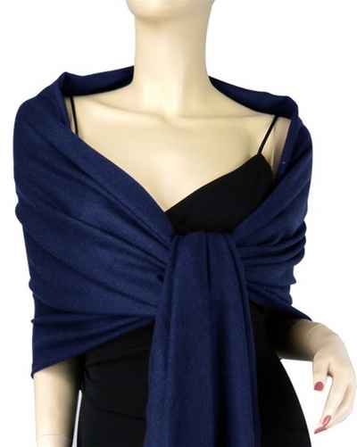 Silk Mix Pashmina, 70 Percent Pashmina, 30 Percent Silk, Old Style, Midnight Blue