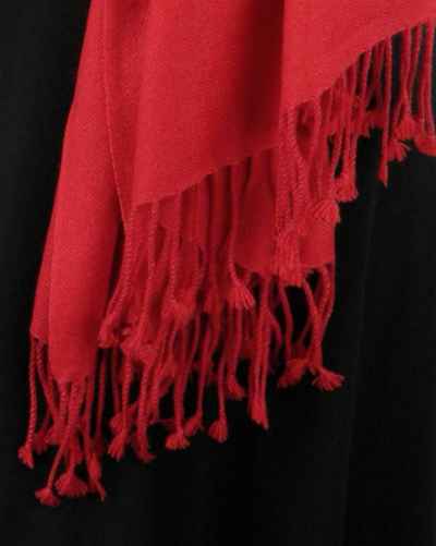 Silk Mix Pashmina, 70 Percent Pashmina, 30 Percent Silk, Old Style, Red