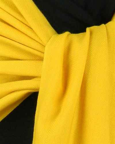 Silk Mix Pashmina, 70 Percent Pashmina, 30 Percent Silk, Old Style, Yellow 3 Ply 2