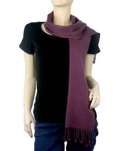 Pashmina Muffler, Nepali Pashmina Scraf, Four-ply Wool, Boysenberry