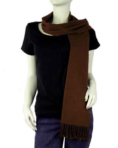 Pashmina Muffler, Nepali Pashmina Scraf, Four-ply Wool, Espresso