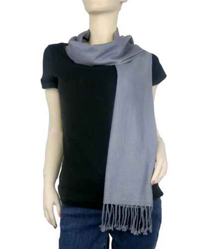 Pashmina Muffler, Nepali Pashmina Scraf, Four-ply Wool, Grey