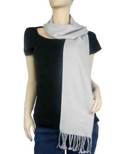 Pashmina Muffler, Nepali Pashmina Scraf, Four-ply Wool, Light Grey