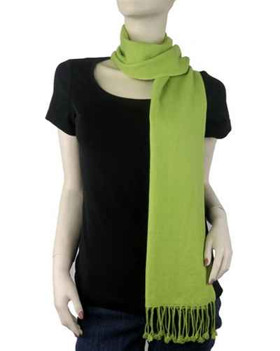 Pashmina Muffler, Nepali Pashmina Scraf, Four-ply Wool, Moss