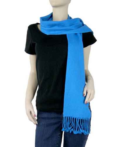 Pashmina Muffler, Nepali Pashmina Scraf, Four-ply Wool, Peacock Blue