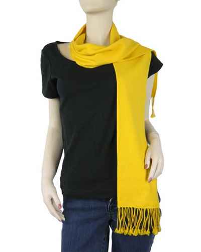 Pashmina Muffler, Nepali Pashmina Scraf, Four-ply Wool, Yellow