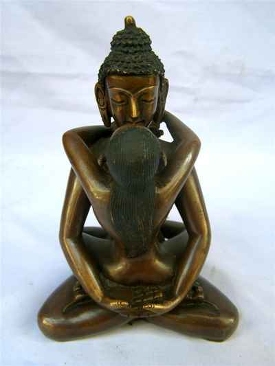 Samantabhadra Statue, [chocolate Oxidize], [old Post], [remakable]