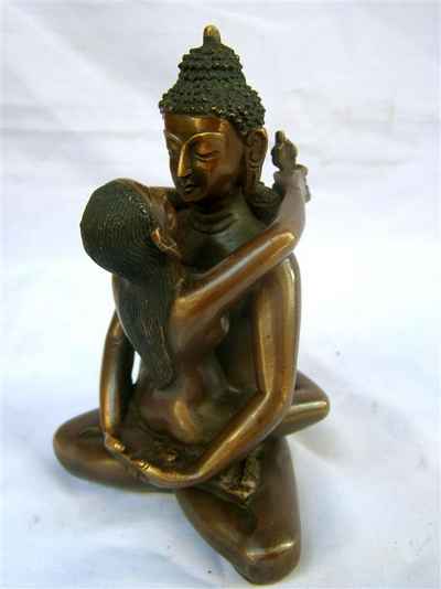 Samantabhadra Statue, [chocolate Oxidize], [old Post], [remakable]